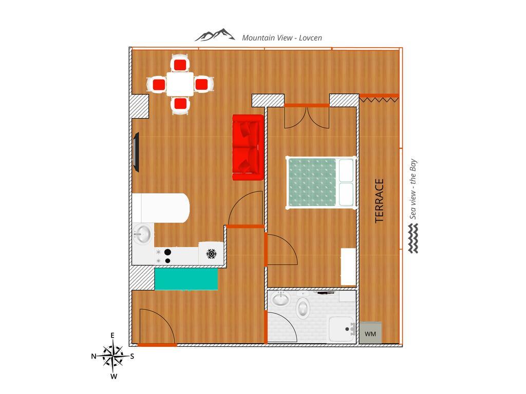 Apartment Dv Magnolia Tivat Bagian luar foto